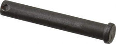 Made in USA - 7/16" Pin Diam, 3" OAL, Standard Clevis Pin - 5/32" Hole, 2-27/32" Usable Length, Uncoated Steel - Benchmark Tooling