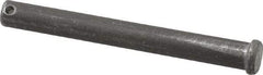 Made in USA - 1/2" Pin Diam, 4-1/2" OAL, Standard Clevis Pin - 5/32" Hole, 4-11/32" Usable Length, Uncoated Steel - Benchmark Tooling