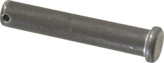 Made in USA - 5/8" Pin Diam, 3-1/2" OAL, Standard Clevis Pin - 5/32" Hole, 3-11/32" Usable Length, Uncoated Steel - Benchmark Tooling