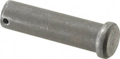 Made in USA - 3/4" Pin Diam, 2-3/4" OAL, Standard Clevis Pin - 5/32" Hole, 2-19/32" Usable Length, Uncoated Steel - Benchmark Tooling