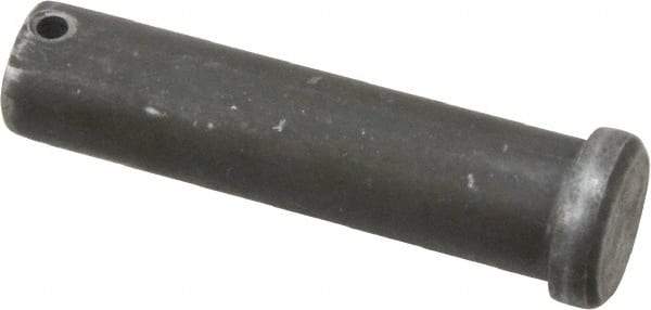 Made in USA - 3/4" Pin Diam, 3" OAL, Standard Clevis Pin - 5/32" Hole, 2-27/32" Usable Length, Uncoated Steel - Benchmark Tooling