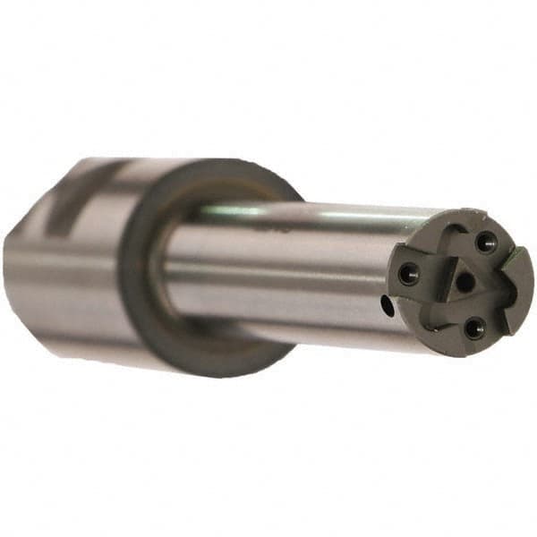 Emuge - 23.85mm Cut Diam, 60mm Max Hole Depth, 32mm Shank Diam, Internal Indexable Thread Mill - Insert Style GF6031, 3 Inserts, Toolholder Style GZ34, 122mm OAL - Benchmark Tooling