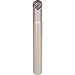 Iscar - 5/8" Cut Diam, 1" Shank Diam, 6.7" OAL, Indexable Ball Nose End Mill - 2.4" Head Length, Straight Shank, HCM D.62 Toolholder, HBF-QF, HBR-QF, HCD-QF, HCR Insert - Benchmark Tooling