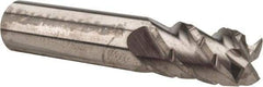 Accupro - 3/8" Diam, 5/8" LOC, 4 Flute Solid Carbide Roughing & Finishing Square End Mill - Uncoated, 2" OAL, 3/8" Shank Diam, Straight Shank, 40° Helix, Centercutting, Stub Length - Benchmark Tooling