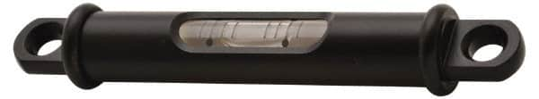 Geier & Bluhm, Inc. - 3-3/4 Inch Long, Horizontal, Brass Tubular and Pocket Level - 0.1 Inch Sensitivity, 5/8 Inch High/Diameter, Black Lacquer, 1 Vial - Benchmark Tooling