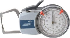 SPI - 0.4 Inch Max Measurement, 0.0002 Inch Graduation, Outside Dial Caliper Gage - 1.37 Inch Leg Length, 0.0008 Inch Accuracy - Benchmark Tooling