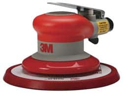 3M - 12,000 OPM, 17 CFM Air Consumption, 90 psi Air Pressure, Palm Air Orbital Sander - Round Pad, 3/8" Inlet - Benchmark Tooling