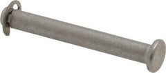 Bee Leitzke - 3/16" Pin Diam, 1-1/2" OAL, Grooved Clevis Pin - 3/32" Hole, 1-13/32" Usable Length, Uncoated Stainless Steel - Benchmark Tooling