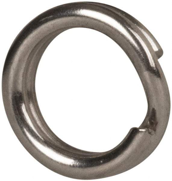 Made in USA - 0.15" ID, 0.22" OD, 0.054" Thick, Split Ring - Grade 2 Spring Steel, Zinc-Plated Finish - Benchmark Tooling