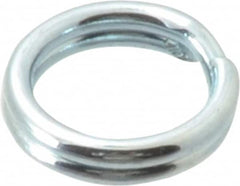 Made in USA - 0.212" ID, 0.292" OD, 0.062" Thick, Split Ring - Grade 2 Spring Steel, Zinc-Plated Finish - Benchmark Tooling