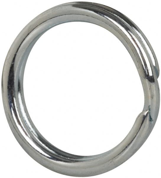 Made in USA - 0.428" ID, 0.542" OD, 0.083" Thick, Split Ring - Grade 2 Spring Steel, Zinc-Plated Finish - Benchmark Tooling