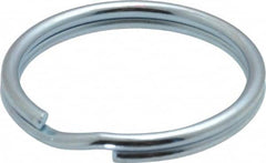 Made in USA - 1.159" ID, 1-3/8" OD, 0.142" Thick, Split Ring - Grade 2 Spring Steel, Zinc-Plated Finish - Benchmark Tooling