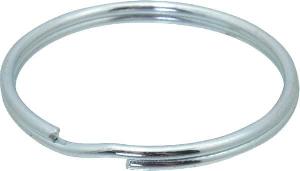 Made in USA - 2.016" ID, 2.24" OD, 0.18" Thick, Split Ring - Grade 2 Spring Steel, Zinc-Plated Finish - Benchmark Tooling