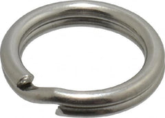 Made in USA - 0.328" ID, 0.43" OD, 0.074" Thick, Split Ring - 18-8 Stainless Steel, Natural Finish - Benchmark Tooling