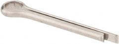 Made in USA - 1/16" Diam x 1/2" Long Extended Prong Cotter Pin - Grade 18-8, Uncoated, Stainless Steel - Benchmark Tooling