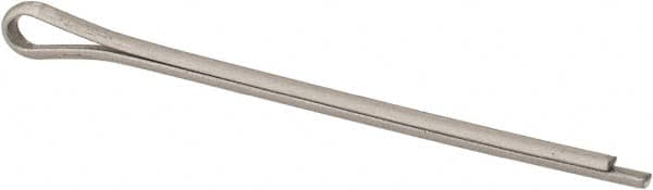 Made in USA - 1/16" Diam x 1-1/4" Long Extended Prong Cotter Pin - Grade 18-8, Uncoated, Stainless Steel - Benchmark Tooling