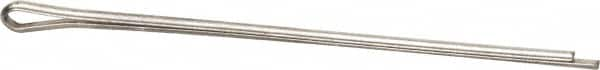 Made in USA - 1/16" Diam x 2" Long Extended Prong Cotter Pin - Grade 18-8, Uncoated, Stainless Steel - Benchmark Tooling