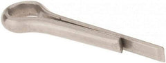 Made in USA - 3/32" Diam x 1/2" Long Extended Prong Cotter Pin - Grade 18-8, Uncoated, Stainless Steel - Benchmark Tooling