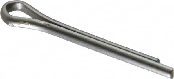 Made in USA - 3/32" Diam x 3/4" Long Extended Prong Cotter Pin - Grade 18-8, Uncoated, Stainless Steel - Benchmark Tooling