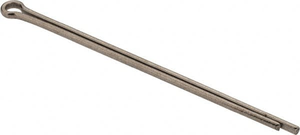 Made in USA - 3/32" Diam x 2-1/2" Long Extended Prong Cotter Pin - Grade 18-8, Uncoated, Stainless Steel - Benchmark Tooling