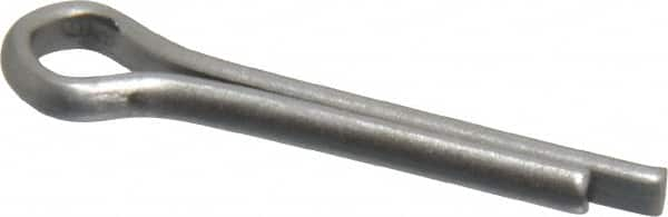 Made in USA - 1/8" Diam x 3/4" Long Extended Prong Cotter Pin - Grade 18-8, Uncoated, Stainless Steel - Benchmark Tooling