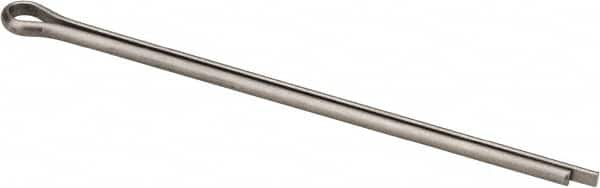 Made in USA - 1/8" Diam x 3" Long Extended Prong Cotter Pin - Grade 18-8, Uncoated, Stainless Steel - Benchmark Tooling