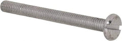 Value Collection - M3x0.50, 30mm Length Under Head Slotted Drive Machine Screw - Pan Head, Grade 4.8 Steel, Zinc-Plated Finish, Without Washer - Benchmark Tooling