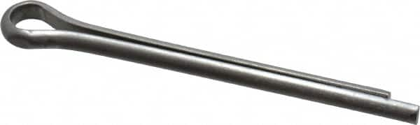 Made in USA - 3/16" Diam x 2" Long Extended Prong Cotter Pin - Grade 18-8, Uncoated, Stainless Steel - Benchmark Tooling