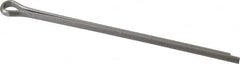 Made in USA - 3/16" Diam x 4" Long Extended Prong Cotter Pin - Grade 18-8, Uncoated, Stainless Steel - Benchmark Tooling