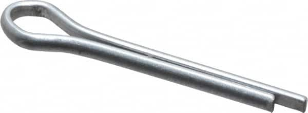 Made in USA - 3/32" Diam x 3/4" Long Extended Prong Cotter Pin - Grade 2, Zinc-Plated, Steel - Benchmark Tooling