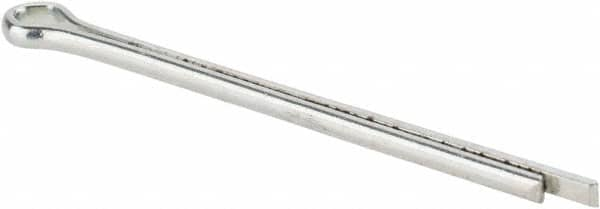 Made in USA - 3/32" Diam x 1-3/4" Long Extended Prong Cotter Pin - Grade 2, Zinc-Plated, Steel - Benchmark Tooling