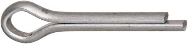 Made in USA - 1/8" Diam x 3/4" Long Extended Prong Cotter Pin - Grade 2, Zinc-Plated, Steel - Benchmark Tooling