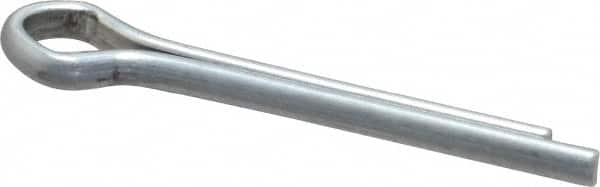 Made in USA - 1/8" Diam x 1" Long Extended Prong Cotter Pin - Grade 2, Zinc-Plated, Steel - Benchmark Tooling