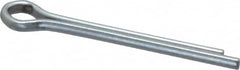 Made in USA - 1/8" Diam x 1-1/4" Long Extended Prong Cotter Pin - Grade 2, Zinc-Plated, Steel - Benchmark Tooling