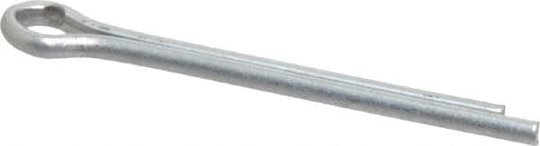 Made in USA - 1/8" Diam x 1-1/2" Long Extended Prong Cotter Pin - Grade 2, Zinc-Plated, Steel - Benchmark Tooling