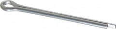 Made in USA - 1/8" Diam x 1-3/4" Long Extended Prong Cotter Pin - Grade 2, Zinc-Plated, Steel - Benchmark Tooling