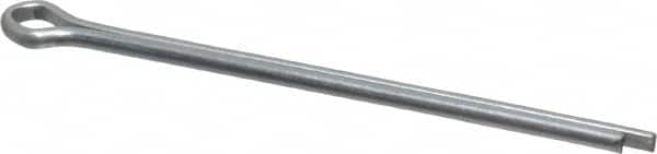 Made in USA - 1/8" Diam x 2-1/2" Long Extended Prong Cotter Pin - Grade 2, Zinc-Plated, Steel - Benchmark Tooling