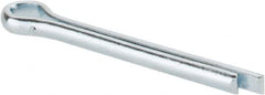 Made in USA - 5/32" Diam x 1-1/2" Long Extended Prong Cotter Pin - Grade 2, Zinc-Plated, Steel - Benchmark Tooling