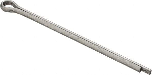 Made in USA - 5/32" Diam x 3" Long Extended Prong Cotter Pin - Grade 2, Zinc-Plated, Steel - Benchmark Tooling