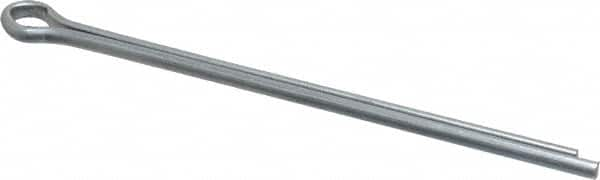 Made in USA - 3/16" Diam x 4" Long Extended Prong Cotter Pin - Grade 2, Zinc-Plated, Steel - Benchmark Tooling