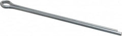 Made in USA - 3/16" Diam x 4" Long Extended Prong Cotter Pin - Grade 2, Zinc-Plated, Steel - Benchmark Tooling