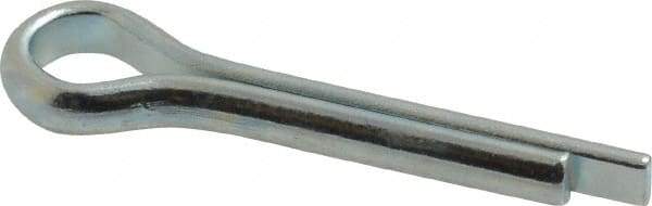 Made in USA - 1/4" Diam x 1-1/4" Long Extended Prong Cotter Pin - Grade 2, Zinc-Plated, Steel - Benchmark Tooling