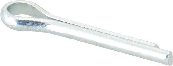 Made in USA - 1/4" Diam x 1-1/2" Long Extended Prong Cotter Pin - Grade 2, Zinc-Plated, Steel - Benchmark Tooling