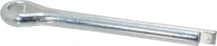 Made in USA - 1/4" Diam x 2" Long Extended Prong Cotter Pin - Grade 2, Zinc-Plated, Steel - Benchmark Tooling