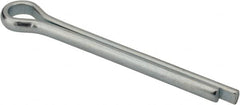 Made in USA - 3/8" Diam x 3-1/2" Long Extended Prong Cotter Pin - Grade 2, Zinc-Plated, Steel - Benchmark Tooling