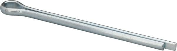 Made in USA - 3/8" Diam x 5" Long Extended Prong Cotter Pin - Grade 2, Zinc-Plated, Steel - Benchmark Tooling