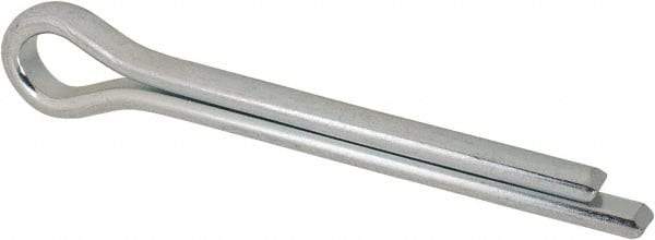 Made in USA - 1/2" Diam x 4" Long Extended Prong Cotter Pin - Grade 2, Zinc-Plated, Steel - Benchmark Tooling