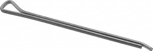 Made in USA - 1/8" Diam x 2" Long Hammerlock Cotter Pin - Grade 2, Zinc-Plated, Steel - Benchmark Tooling