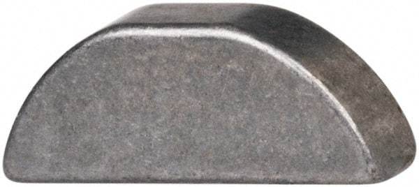 Made in USA - #404 Standard Woodruff Key - 1/2" Long x 1/8" Wide, Steel - Benchmark Tooling