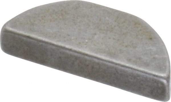 Made in USA - #405 Standard Woodruff Key - 5/8" Long x 1/8" Wide, Steel - Benchmark Tooling